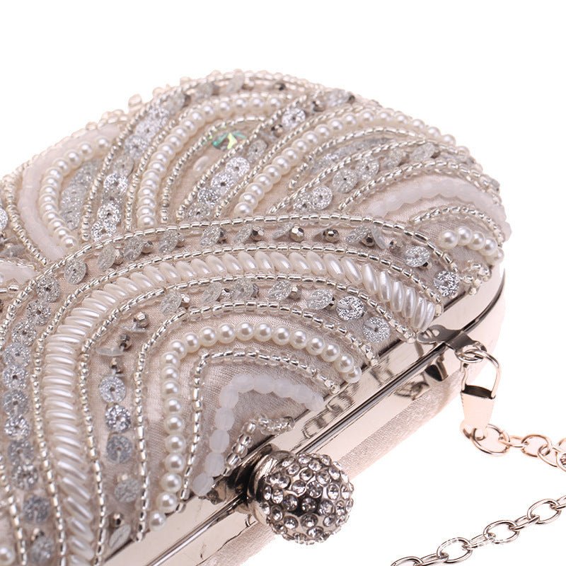 Elegant Pearl Embellished Clutch