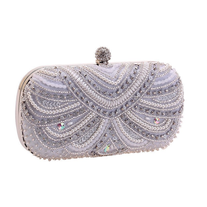 Elegant Pearl Embellished Clutch