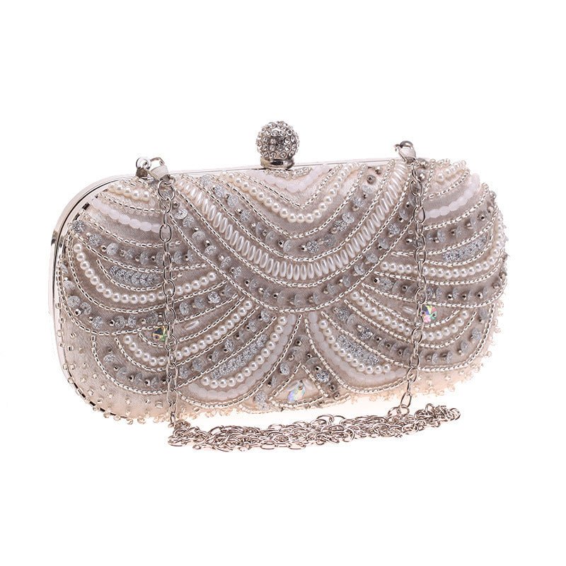 Elegant Pearl Embellished Clutch