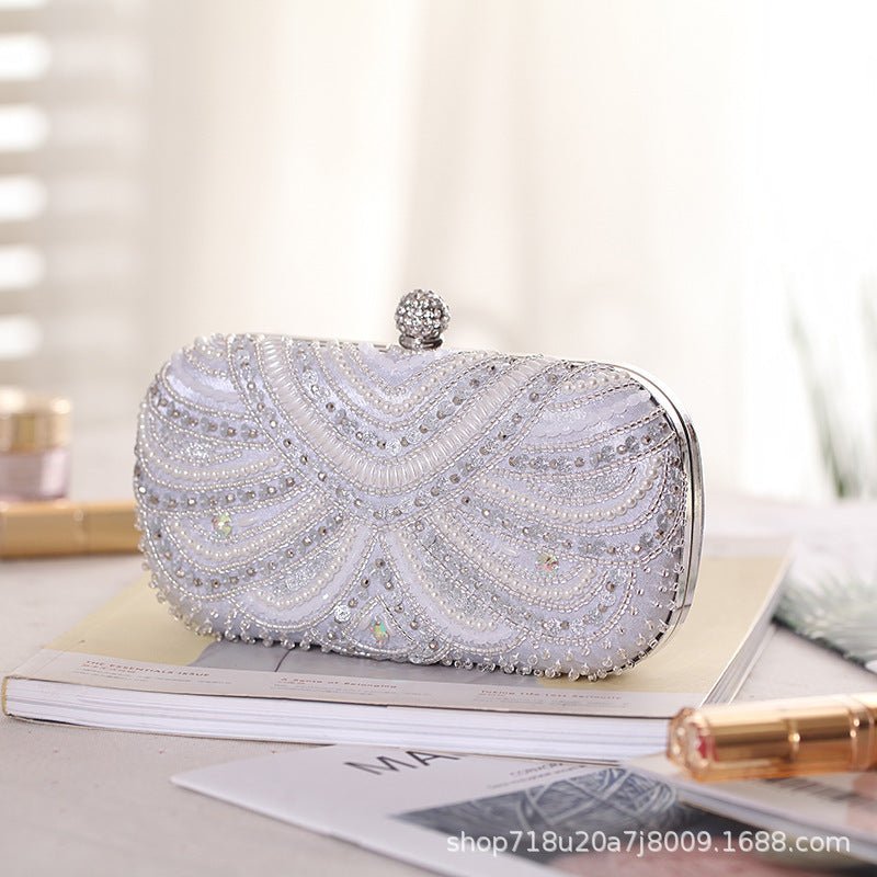Elegant Pearl Embellished Clutch