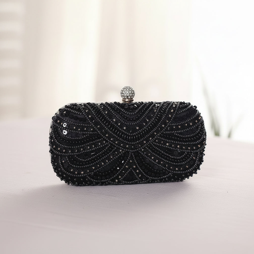Elegant Pearl Embellished Clutch