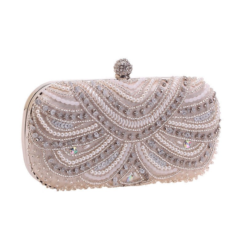 Elegant Pearl Embellished Clutch