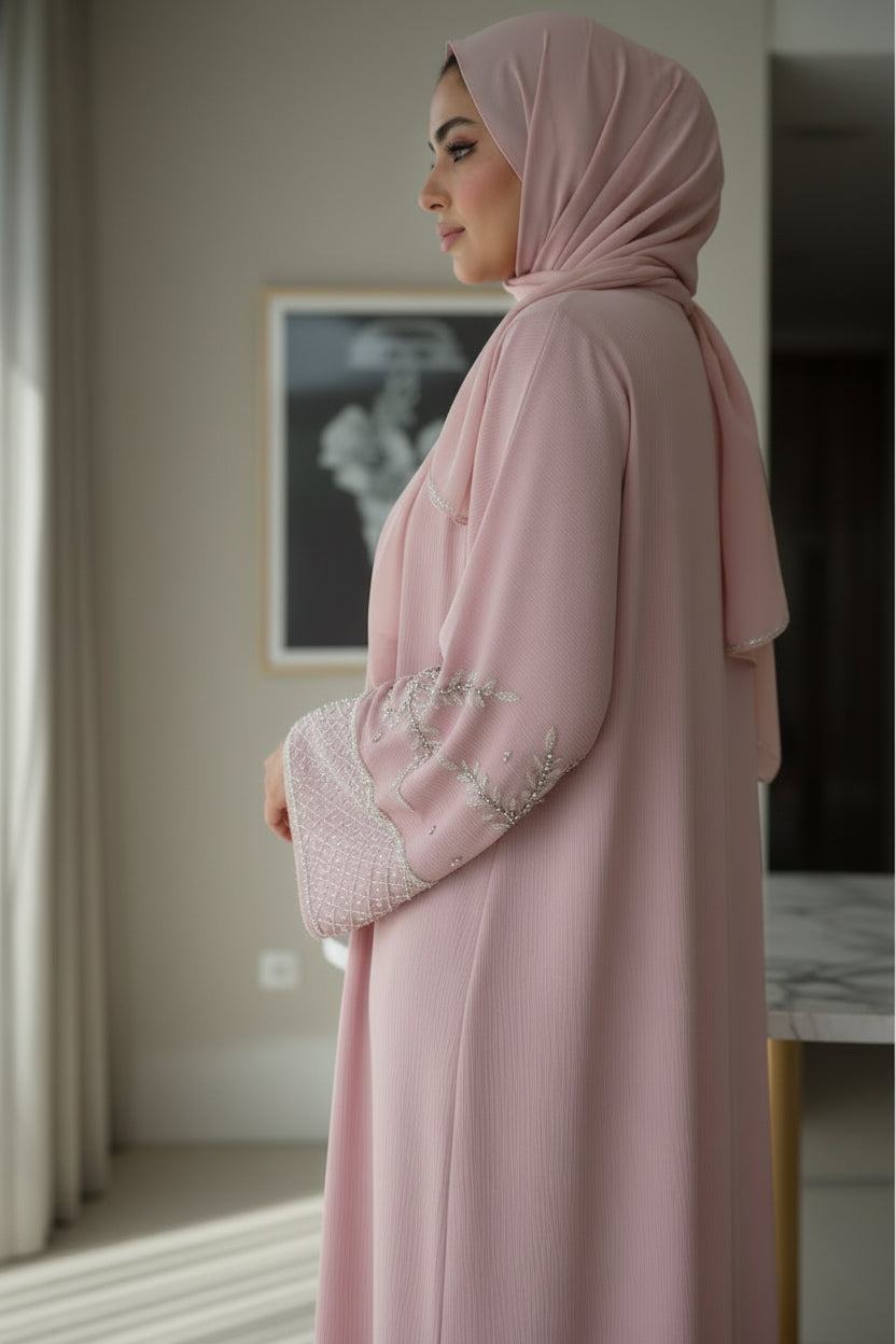 Handwork Blush Pearl abaya