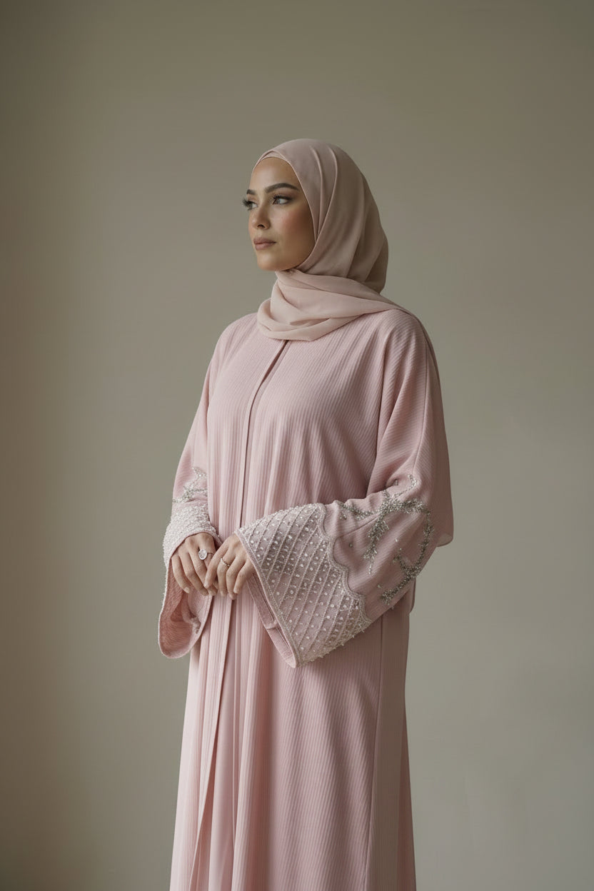 Handwork Blush Pearl abaya
